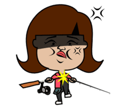 Fishing Girl Rika-chan sticker #3100546