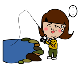 Fishing Girl Rika-chan sticker #3100558