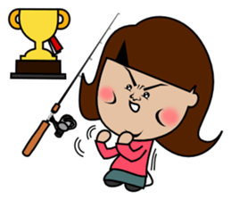 Fishing Girl Rika-chan sticker #3100559