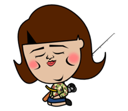 Fishing Girl Rika-chan sticker #3100561