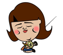 Fishing Girl Rika-chan sticker #3100561