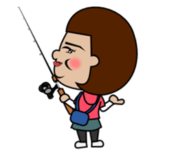 Fishing Girl Rika-chan sticker #3100566