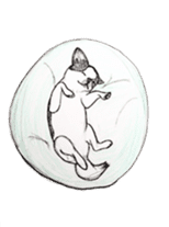 cow pattern's dog sticker #3100805