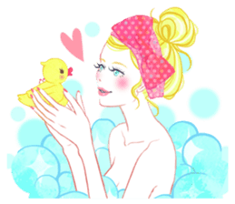 girls book sticker #3101521