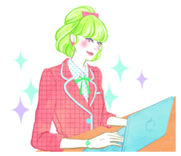 girls book sticker #3101529