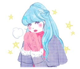 girls book sticker #3101531