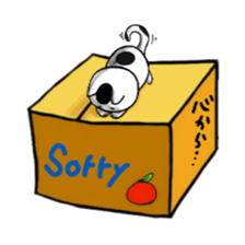 cat and box sticker #3101552