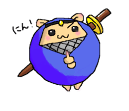 Ninja Hamster calling on! sticker #3102672