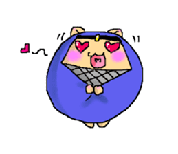 Ninja Hamster calling on! sticker #3102682