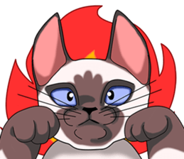 Cocoa of the Siamese cat sticker #3105437