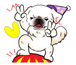pekingese party! sticker #3105680
