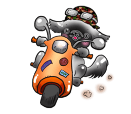 pekingese party! sticker #3105682