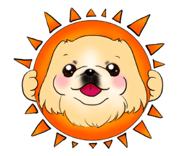 pekingese party! sticker #3105683
