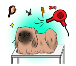 pekingese party! sticker #3105689
