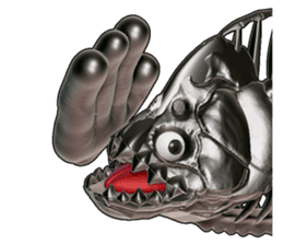 Steel frame piranha Kowalski sticker #3106751