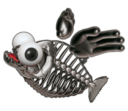Steel frame piranha Kowalski sticker #3106754