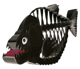 Steel frame piranha Kowalski sticker #3106759