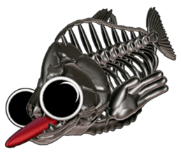 Steel frame piranha Kowalski sticker #3106760