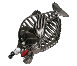 Steel frame piranha Kowalski sticker #3106765
