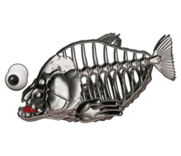 Steel frame piranha Kowalski sticker #3106776