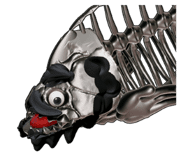 Steel frame piranha Kowalski sticker #3106778