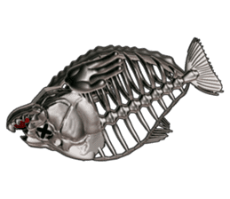 Steel frame piranha Kowalski sticker #3106779