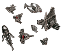 Steel frame piranha Kowalski sticker #3106785