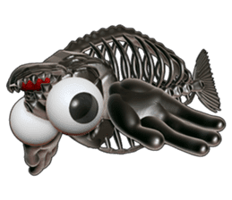 Steel frame piranha Kowalski sticker #3106786