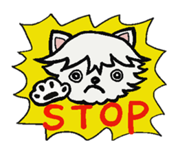 The dog's fat a little. Dog's name MOKO. sticker #3106928