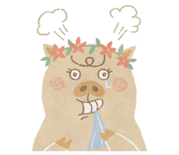 Pig, Hippopotamus, Mole sticker #3106989