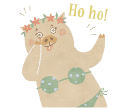 Pig, Hippopotamus, Mole sticker #3106993