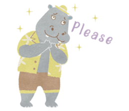 Pig, Hippopotamus, Mole sticker #3107002