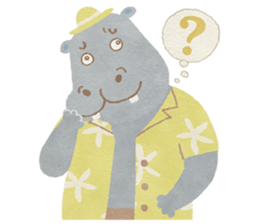 Pig, Hippopotamus, Mole sticker #3107003