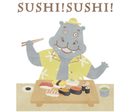 Pig, Hippopotamus, Mole sticker #3107004