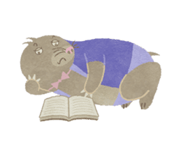 Pig, Hippopotamus, Mole sticker #3107016