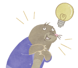 Pig, Hippopotamus, Mole sticker #3107023