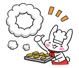 Cheerful patissier's rabbit & apple Ver2 sticker #3107469