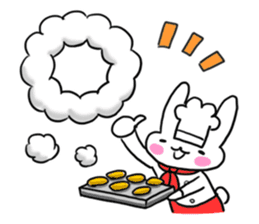 Cheerful patissier's rabbit & apple Ver2 sticker #3107469