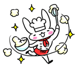 Cheerful patissier's rabbit & apple Ver2 sticker #3107472