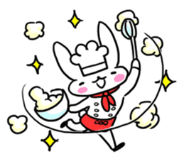 Cheerful patissier's rabbit & apple Ver2 sticker #3107472