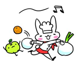 Cheerful patissier's rabbit & apple Ver2 sticker #3107476