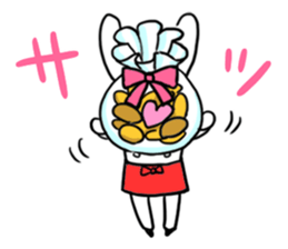 Cheerful patissier's rabbit & apple Ver2 sticker #3107481