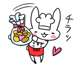 Cheerful patissier's rabbit & apple Ver2 sticker #3107482
