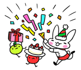 Cheerful patissier's rabbit & apple Ver2 sticker #3107486