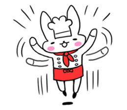 Cheerful patissier's rabbit & apple Ver2 sticker #3107488