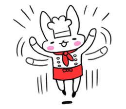 Cheerful patissier's rabbit & apple Ver2 sticker #3107488