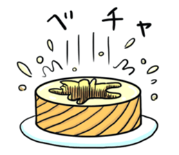 Cheerful patissier's rabbit & apple Ver2 sticker #3107498