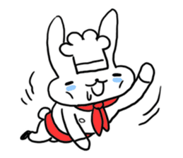 Cheerful patissier's rabbit & apple Ver2 sticker #3107503
