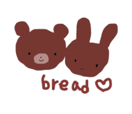 Friendly teddy bear & stuffed rabbit sticker #3107525