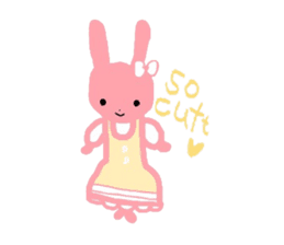Friendly teddy bear & stuffed rabbit sticker #3107541